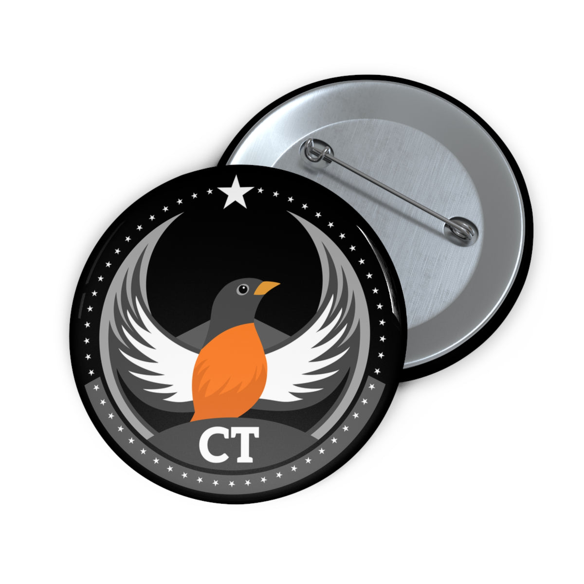 Bird Rebels Pin Button – CT – Dark