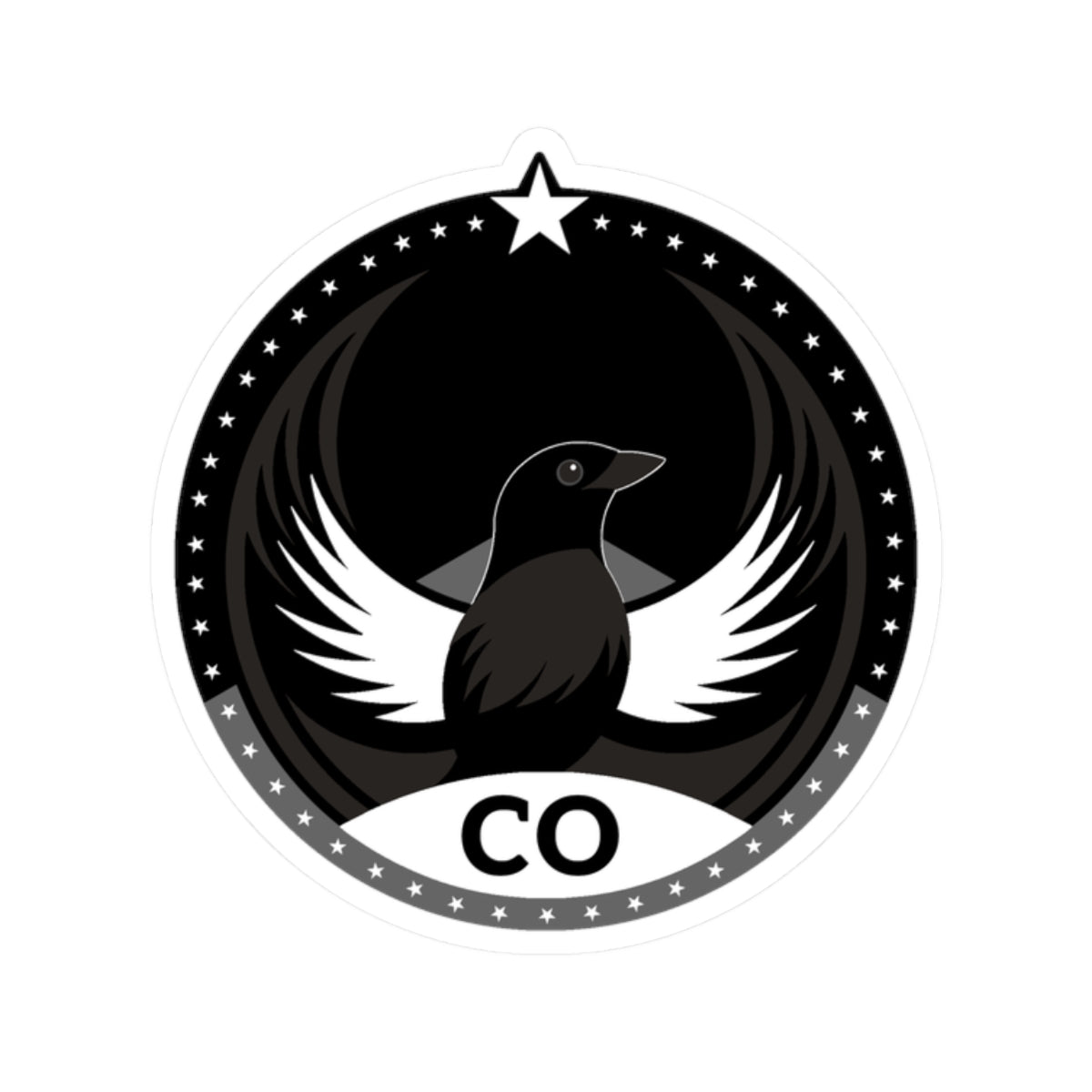 Colorado Lark Bunting Dark Kiss-Cut Sticker | Bird Rebels CO Community Pride Decal