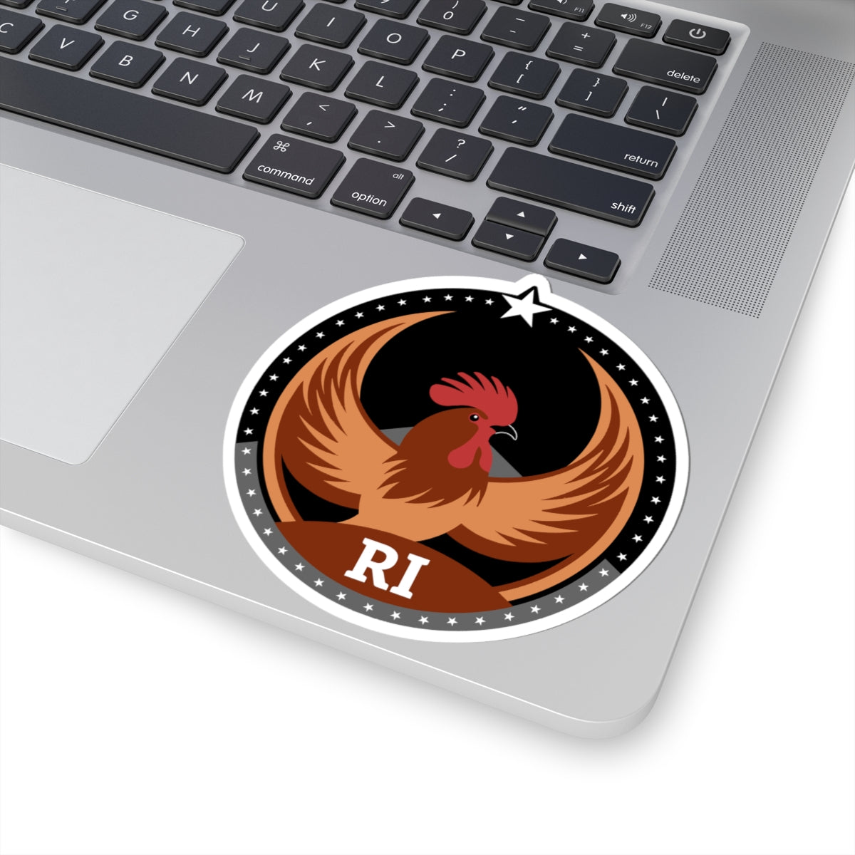 Rhode Island Rhode Island Red Dark Kiss-Cut Sticker | Bird Rebels RI Community Pride Decal