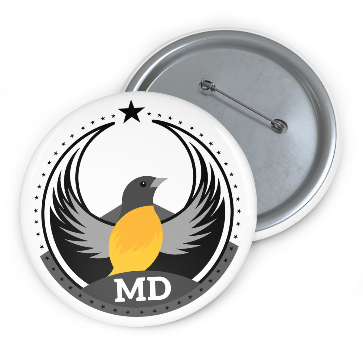Bird Rebels Custom Pin Button – MD – Light