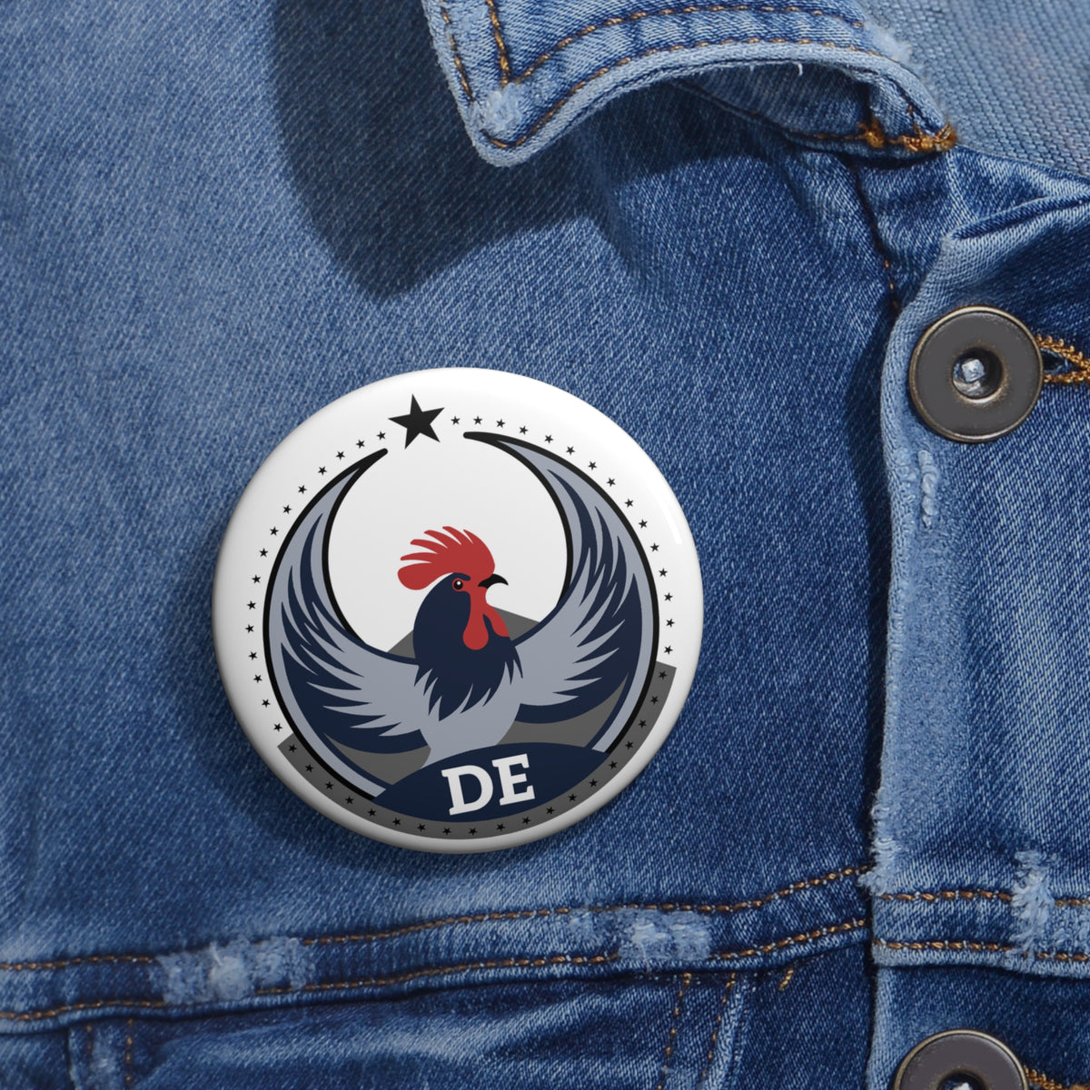 Bird Rebels Custom Pin Button – DE – Light
