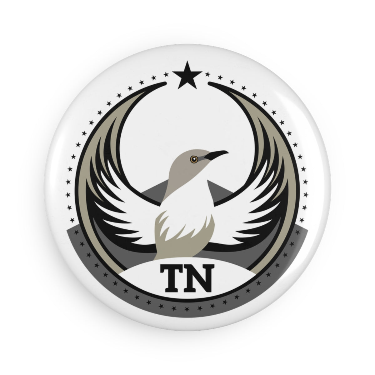 Bird Rebels Round Button Magnet – TN – Light