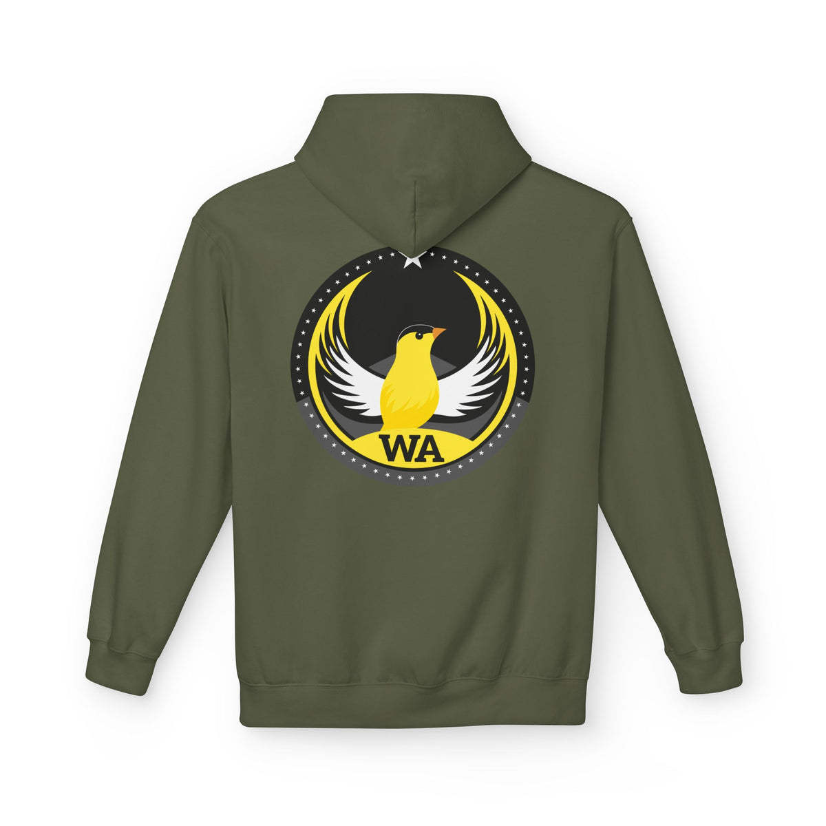 Bird Rebels Midweight Softstyle Fleece Hoodie – WA – Willow Goldfinch – Dark