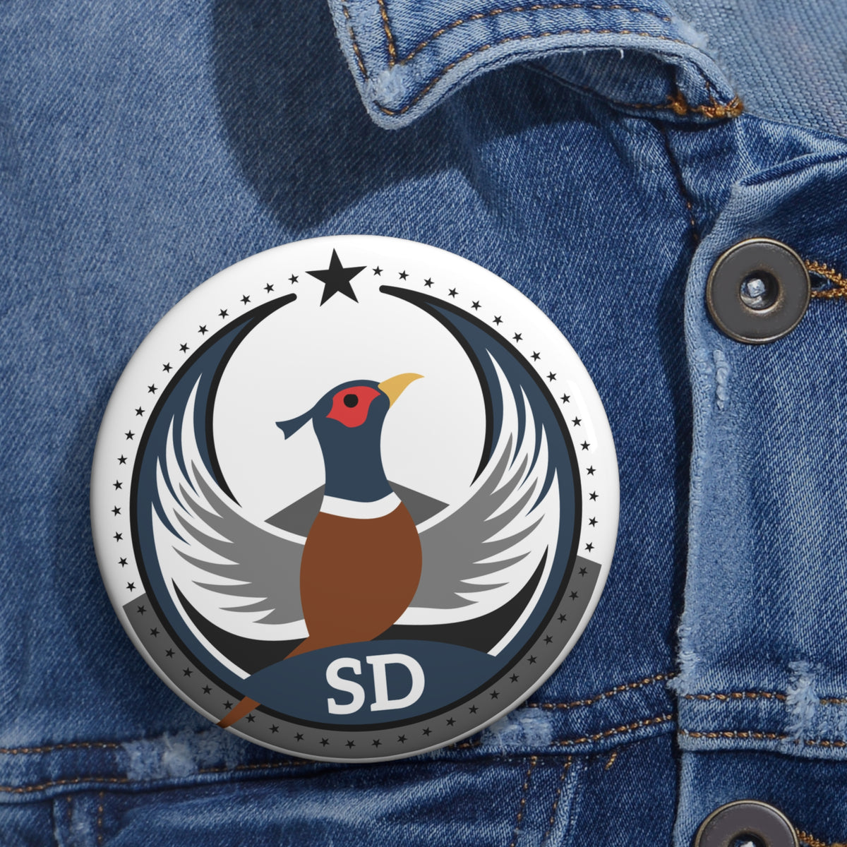 Bird Rebels Pin Button – SD – Light