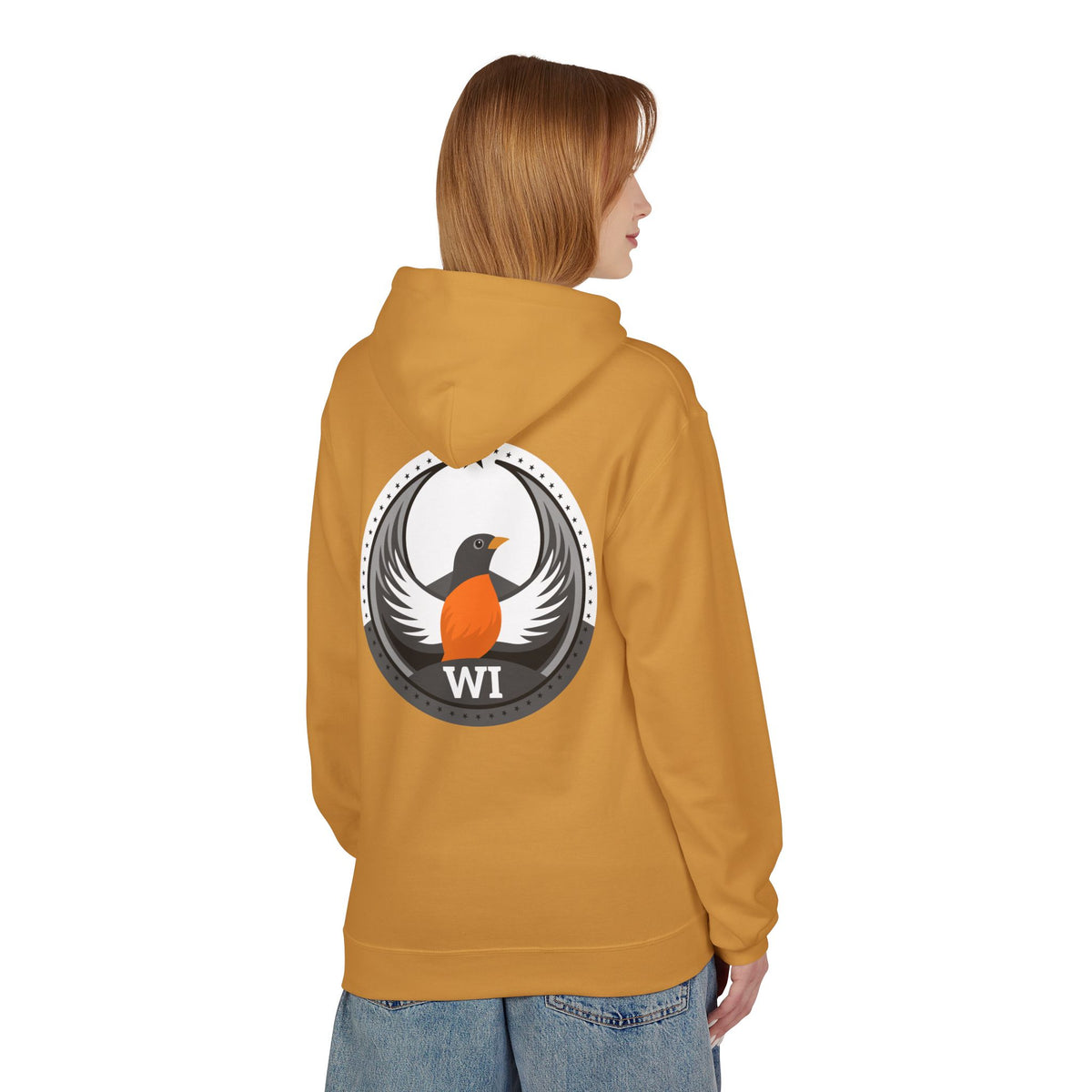 Bird Rebels Midweight Softstyle Fleece Hoodie – WI – Light