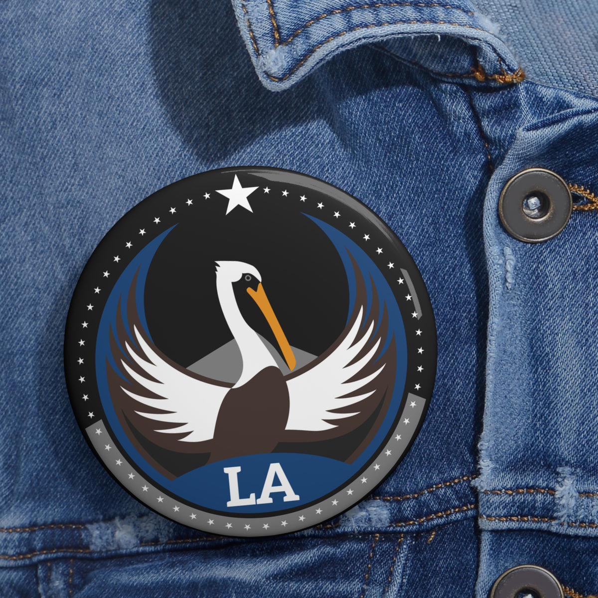 Bird Rebels Pin Button – LA – Dark