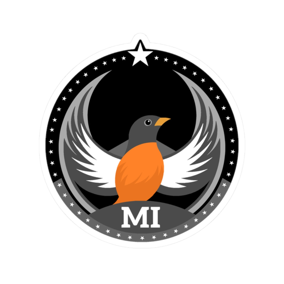 Bird Rebels Kiss-Cut Stickers – MI – Dark