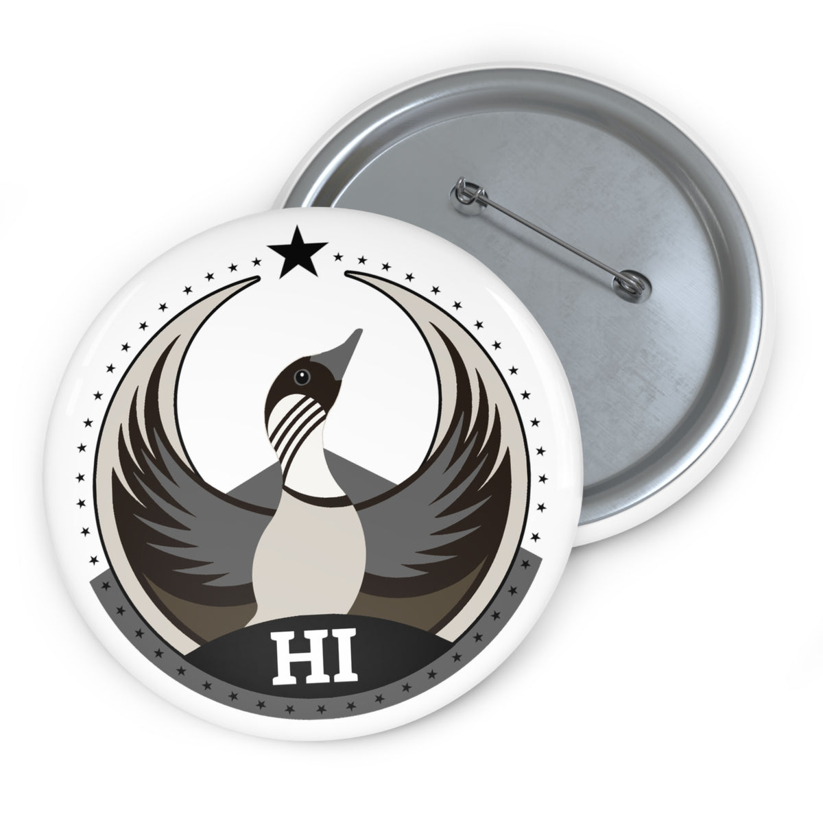 Bird Rebels Custom Pin Button – HI – Light