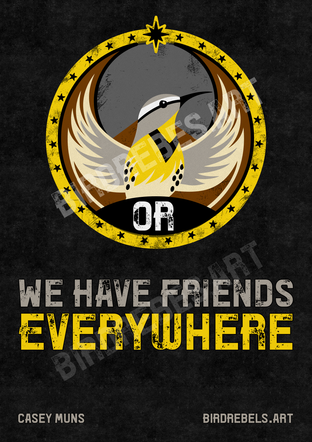 Oregon Meadowlark Rebel - Friends Everywhere DIGITAL DOWNLOAD PACK - OR - Bird Rebels