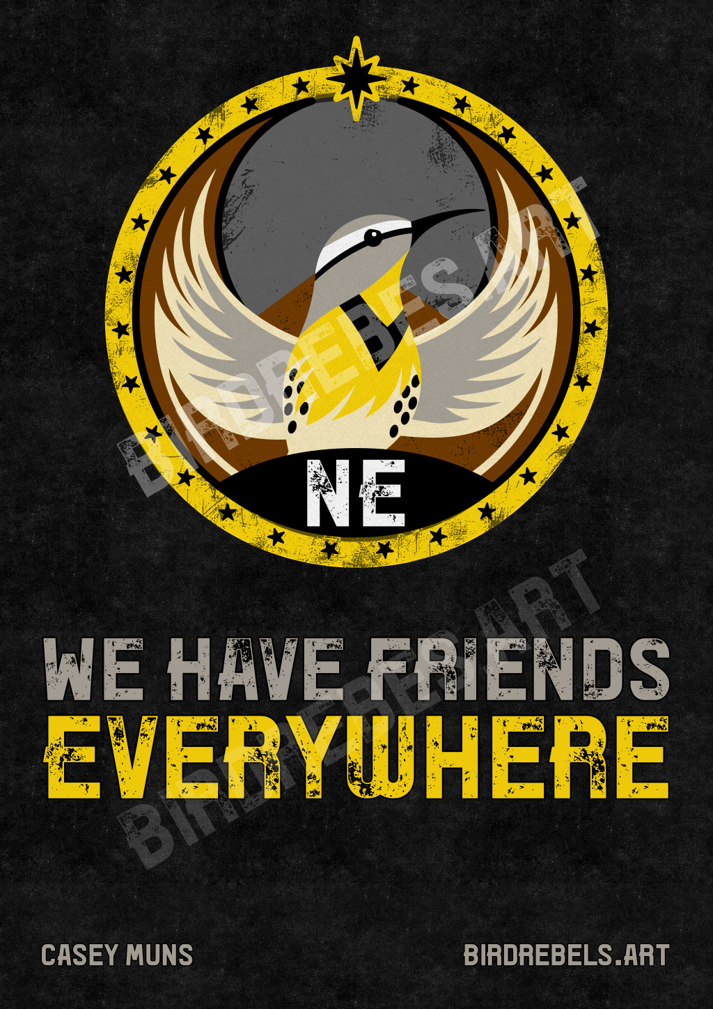 Nebraska Meadowlark Rebel - Friends Everywhere DIGITAL DOWNLOAD PACK - NE - Bird Rebels