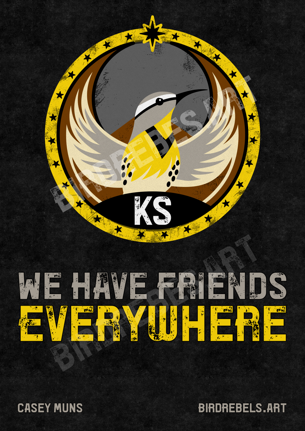 Kansas Meadowlark Rebel - Friends Everywhere DIGITAL DOWNLOAD PACK - KS - Bird Rebels